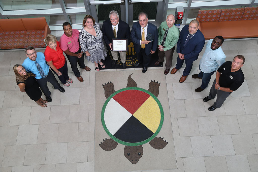 UNC Pembroke received the &quot;Green Business&quot; award by Sustainable Sandhills - 2016