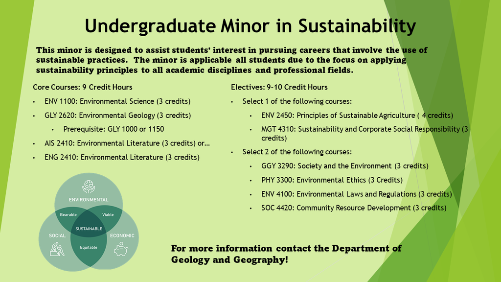 Information on UNCP&#039;s Sustainability Minor