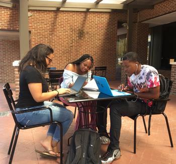 Students using Wifi